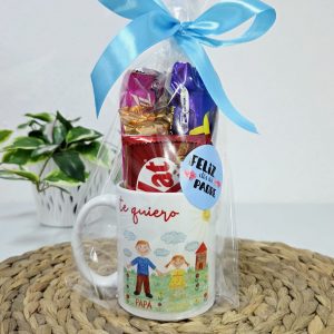 Taza personalizada + chocolates