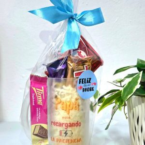 Jarra personalizada + chocolates