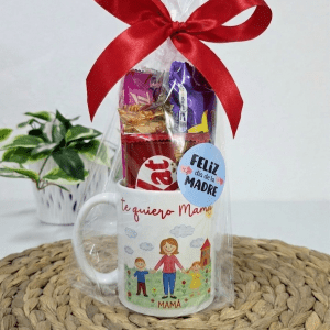 Taza personalizada + chocolates
